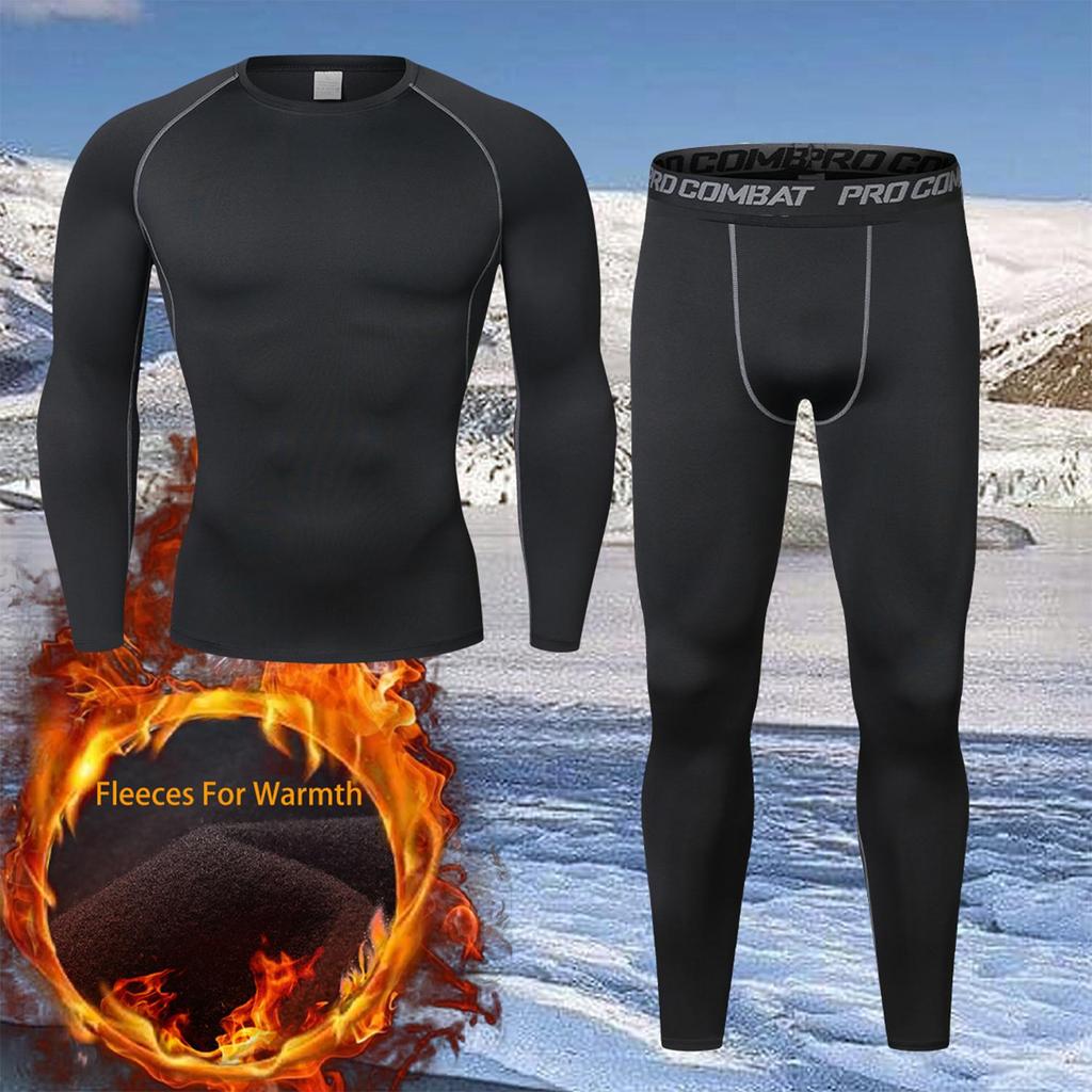 Thermal Underwear for Men Long Johns with Fleece Lined Base Layer Men Cold Weather Top Bottom