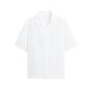 Summer New Men's Wear Lapel Short Sleeve Casual Simple and Comfortable Linen Blended Shirt Tops 3090123