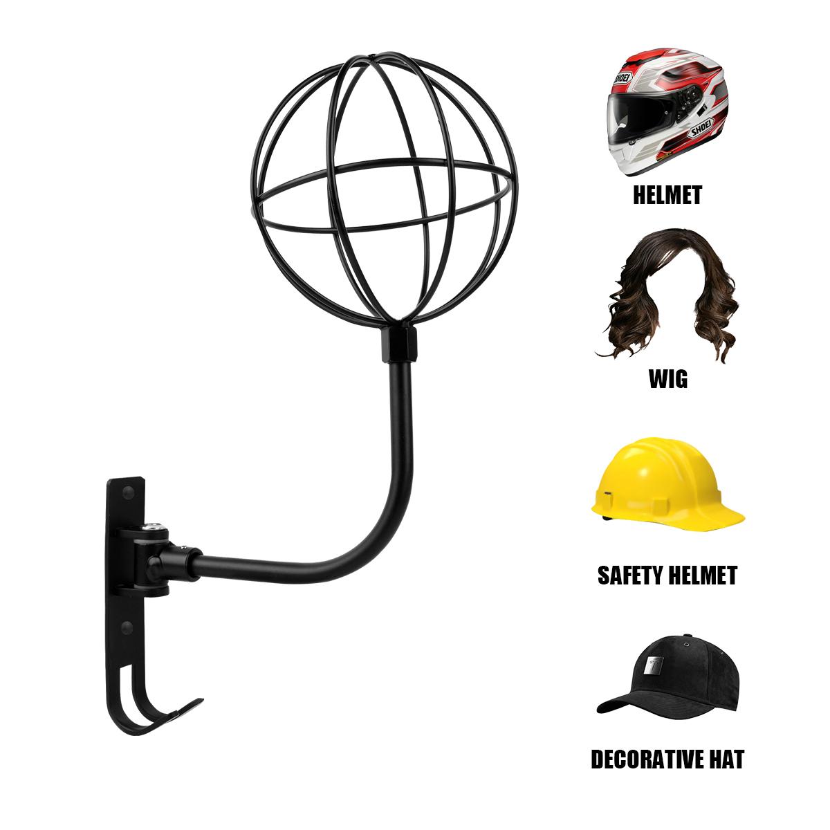 

Helmet Hanger Wall Mount 180° Motorcycle Bicycle Helmet Rack Motorbike Cycling Clothes Coat Jacket Cap Bag Wig Key Display Rack