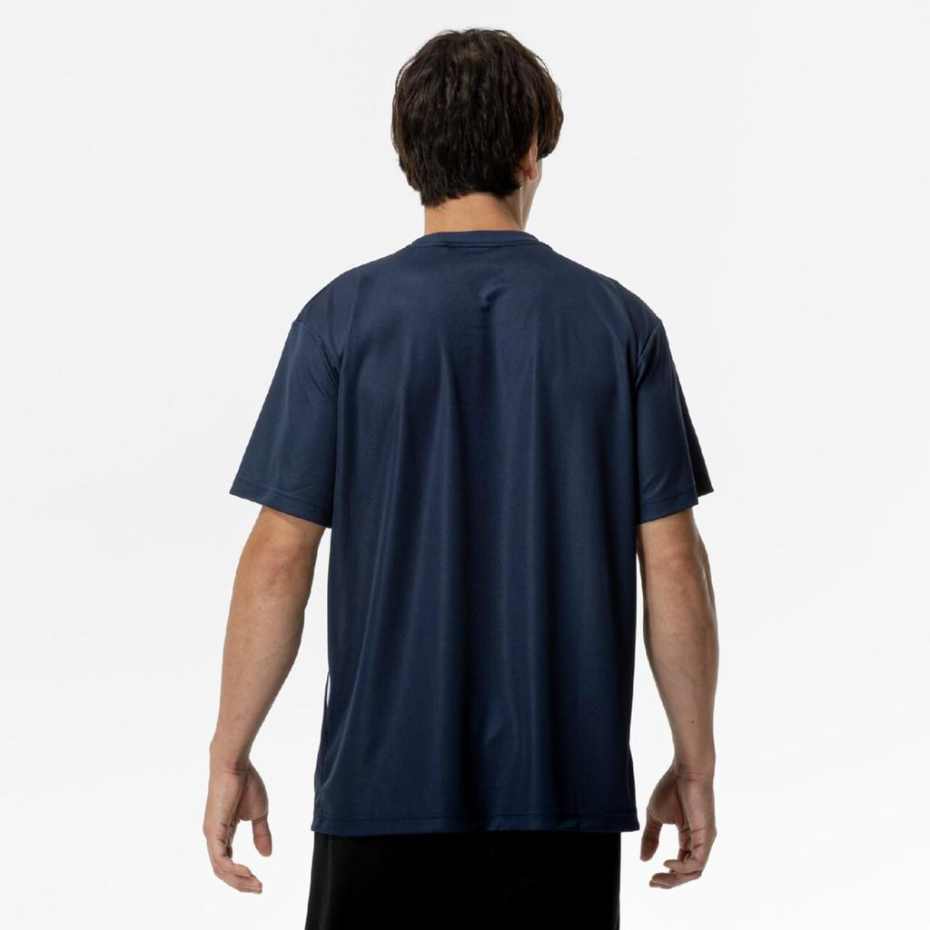 Mizuno New Model NaviDry Short Sleeve Dress Size M T-Shirt, U-Neck, Moisture-Wicking, Quick-Drying, Underwear, 32MAC196, Navy/White,