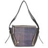 A.D.M.J. Accessoires De Mademoiselle [Excellent Condition] Goat Leather x Mesh One Shoulder Bag/ Handbag grayUsed