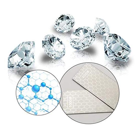 Deepa Diamond and Set of for Mini Tool Surface Mini Carbon Fiber FRP Flex Includes Microfiber Towel Whetstones, #400 #1000, 2, 4WD, Processing,