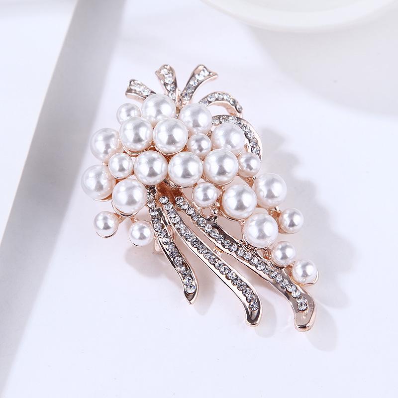 

Мода Полностью Бриллиантовая Трехмерная Лента Цветок Крупная Жемчужная Брошь Идеальный Подарок для Пары Булавка Аксессуары для Джемпера Брошь