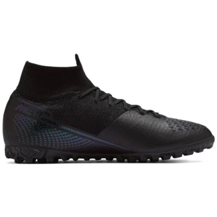 Nike Mercurial Superfly 7 Elite Comfortable Lightweight Turf Soccer Shoes Men sneakers Black Silver AT7981-010