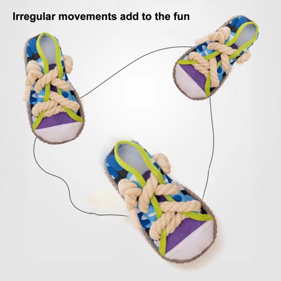 Yousheng Canvas Quietschie Hundespielzeug Pantoffel-förmiges Kauspielzeug für Welpen Kleine Hunde Bissfest Geräuscherzeugend Welpenspielzeug zur Zahnpflege Angstlinderung