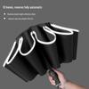 Automatic Windproof Umbrella: UV Protection, Large Folding Design, Wooden Handle for Sun and Rain