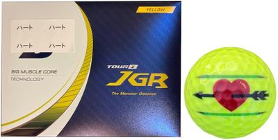[Happiraki_Golf Line] Bridgestone TOUR B JGR 2023 Model with 3 Lines (Yellow, 1 Dozen, Heart)
