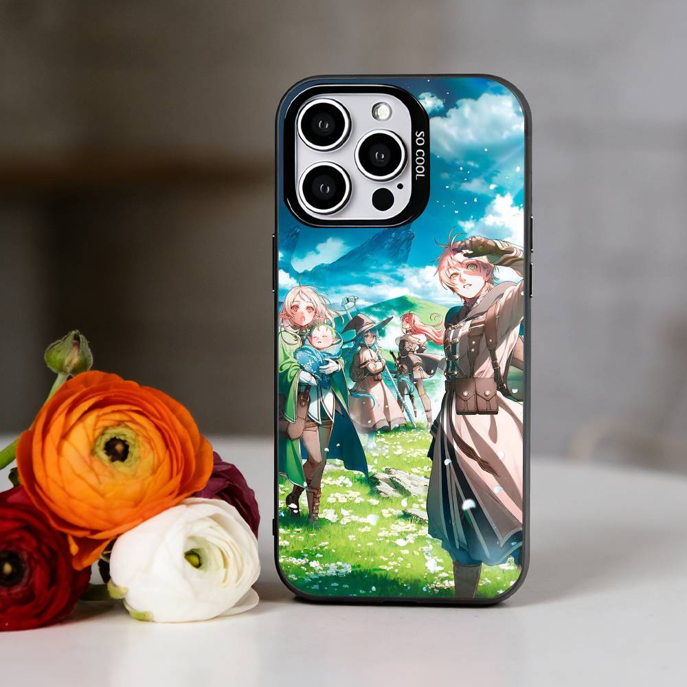 Custodia per Telefono Anime M-Mushoku T-Tensei Per iPhone 17,16,15,14,13,12,11 Plus,Pro Max,XS,Interno Rivestito Argento Colorato