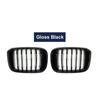 2PCS One Slat Grill Front Kidney Grilles For BMW 3 4 X3 X4 G01 G02 G08 2018- Glossy Matte Black Racing Grills Car Styling