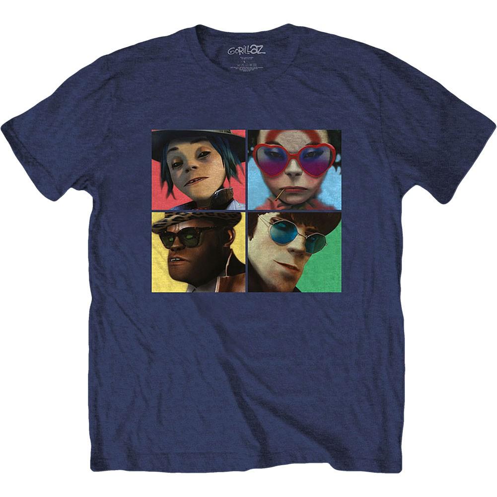 Men s Gorillaz Humanz Slim Fit T-shirt Medium Navy XL
