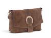 Vera Pelle Italian Suede Messenger Bag - Elegant Shoulder Bag | Natural Suede | Made In Italy