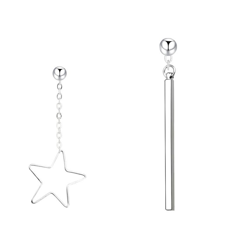 

Simple Asymmetric Geometric Five-pointed Star Earrings Earrings and Earrings Temperament Long Accessories Exaggerated Earrings for Women
