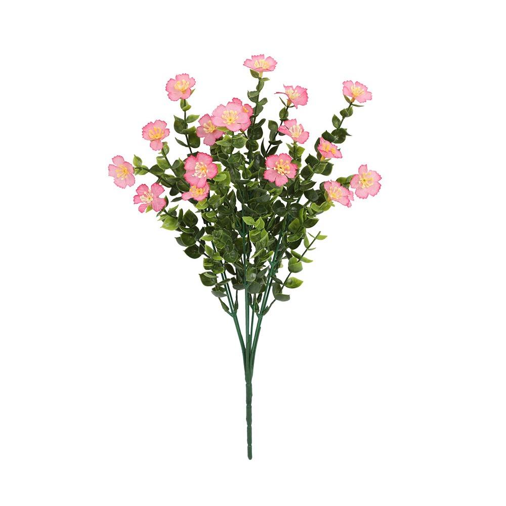 Multicolor Simulation Flower Silk Petals Faux Flower Desktop Ornament