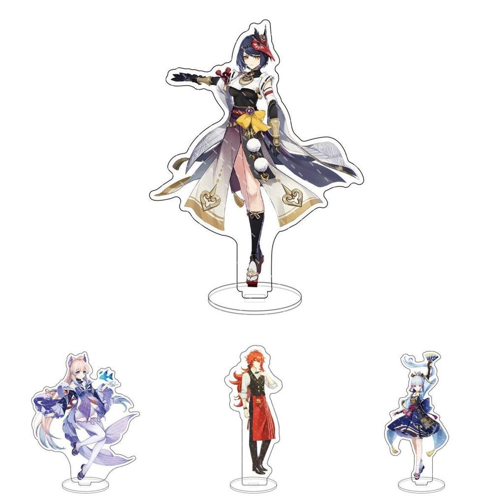 Genshin Impact Acrylic Stand Desktop Decor Featuring Kazuha Venti Klee Hutao Ganyu Paimon For Anime Fans