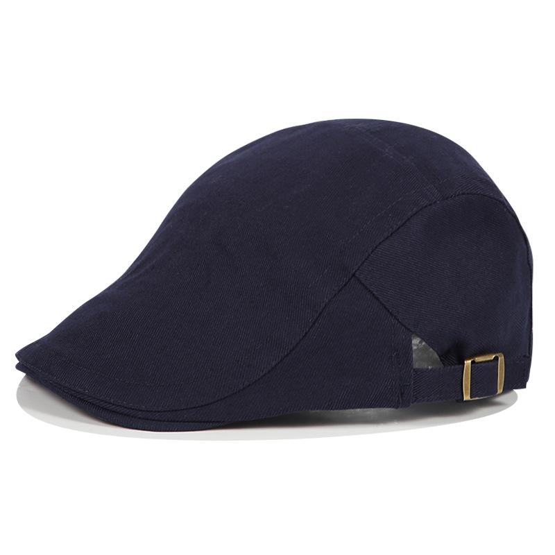 British style men's forward hat spot wholesale autumn and winter casual versatile cotton cloth duck tongue visor hat beret men