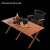 Portable Wood Grain Aluminum Folding Roll-Up Table