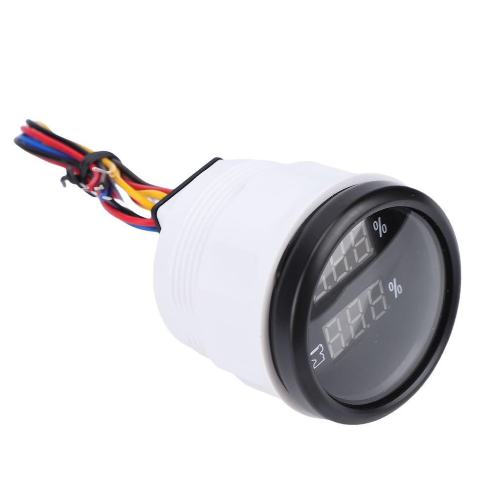 52mm 2 in 1 Digital Water Sewage Gauge Multi Function with White Backlight for RVs Trucks Boat Yachts