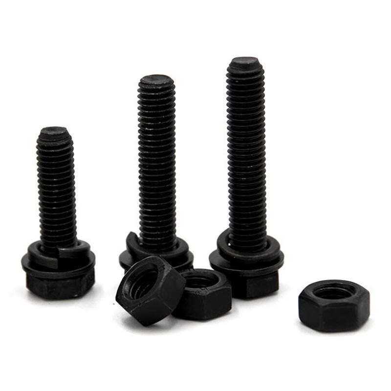 8.8 Grade Black Quenched Hex Head Bolt, Nut & Washer Set