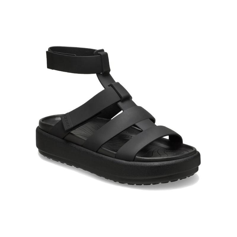 Crocs Brooklyn Luxe Gladiator Sandals 'Black' Women's