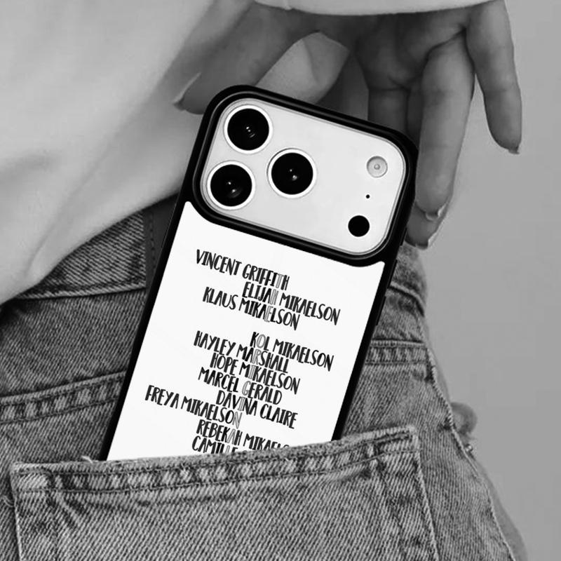 The Vampire Diaries Quotes Art Phone Case for iPhone 17ProMax 12 13 14 15 16e 17 Pro Max Plus Air Cover