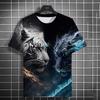 Animal Men's T-shirt 3d Tiger Print Men's Tops Casual Short Sleeve Simple T-shirt Summer Round Neck T-shirt Men's Ultra Clothing