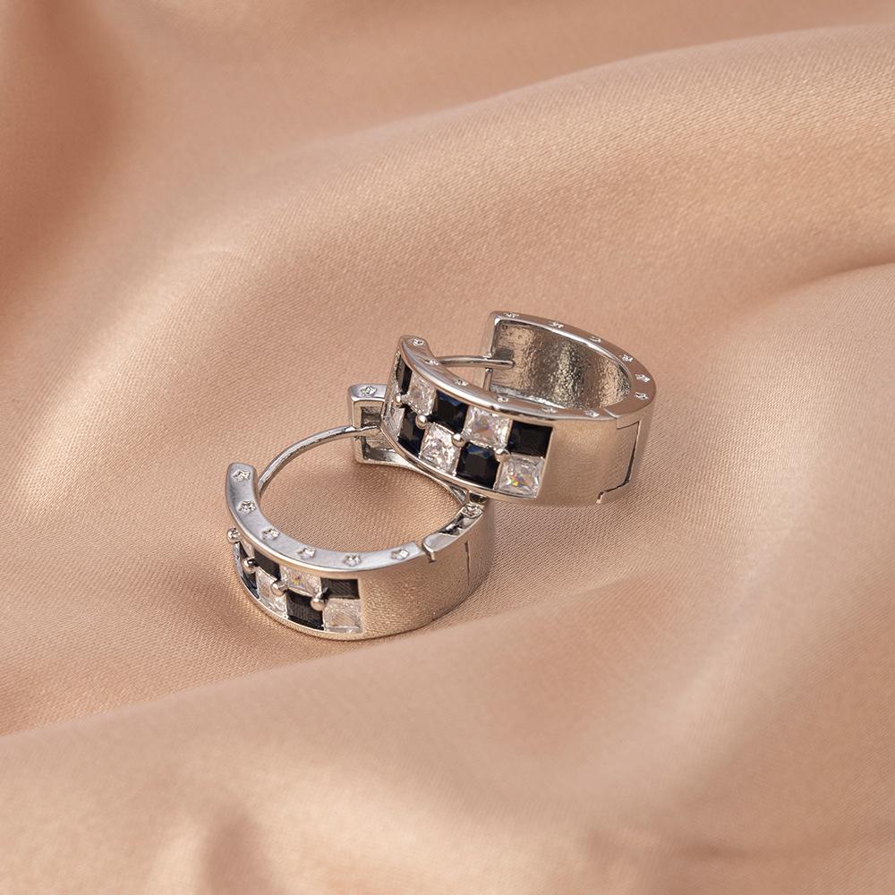 Luxury Hollow Teardrop Zircon Earrings - European & American Style, Niche Design, Women's High-End Ear Cuffs