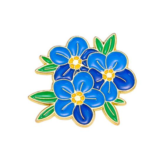 Brooch Pin Vibrant Color Peony Flower Leaves Shape Badge Clothing Decoration Sweaters Hats Bags Accessory