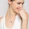 Heart-Shaped Blue Crystal Topaz Pendant Necklace in 925 Silver