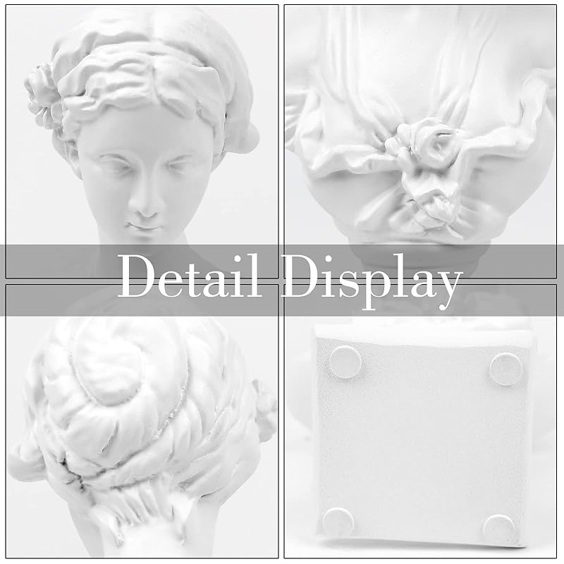 Norrclp Greek Statue of Venus Goddess, Classic Roman Head Bust Greek Mythology Sculpture for Living Room Home Shelf Deco