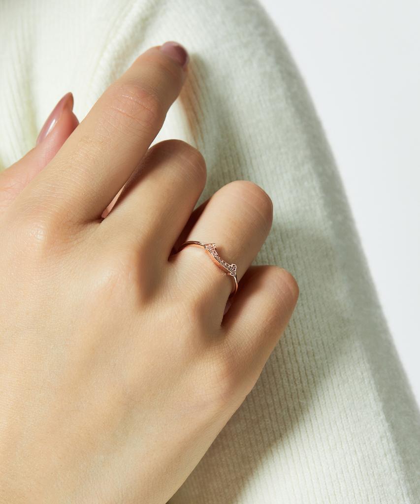 Helene Jewelry 14K 18K Cielo Cubic Stick Miss Ring Gold Ring