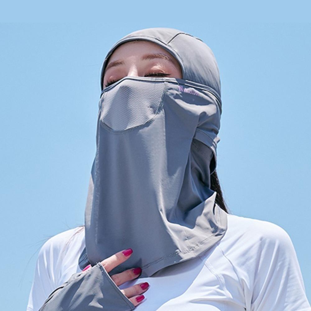 

with Shawl Visor Cap Breathable Sunscreen Hat New Mask Cap Cycling темно серый