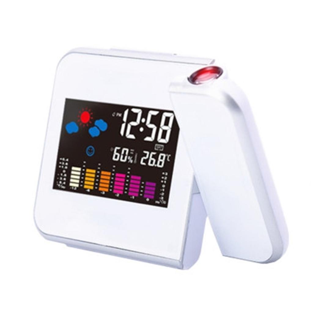 Projection Alarm Clock with USB Charging Port and LCD Time Display