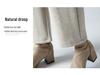 2025 Women's Korean Style Cashmere Micro-Flare Pants: Autumn/Winter, Plus Velvet, Warm, Thickened, Straight Leg, Flare
