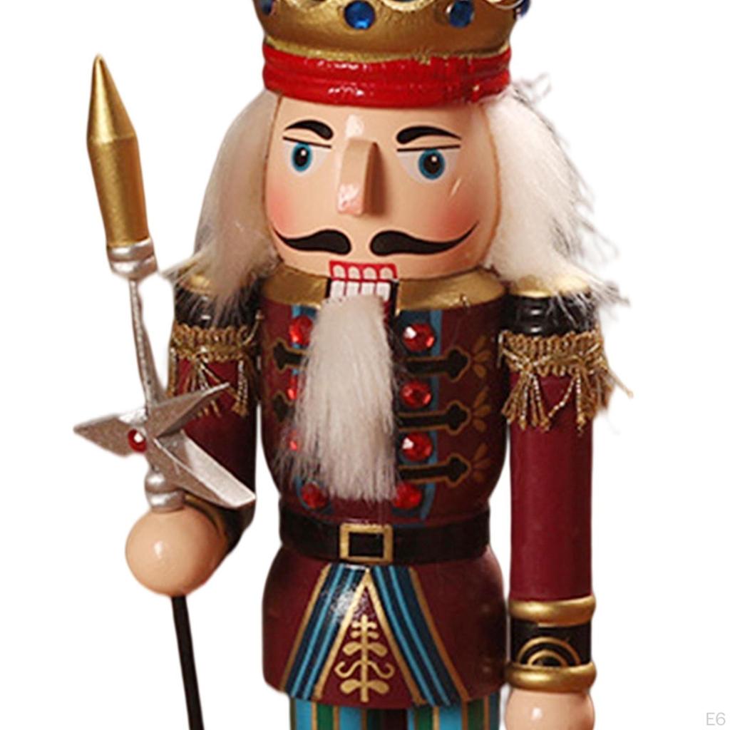 Wooden Nutcracker Soldier Handcraft Christmas Ornaments Desk Tabletop Decor