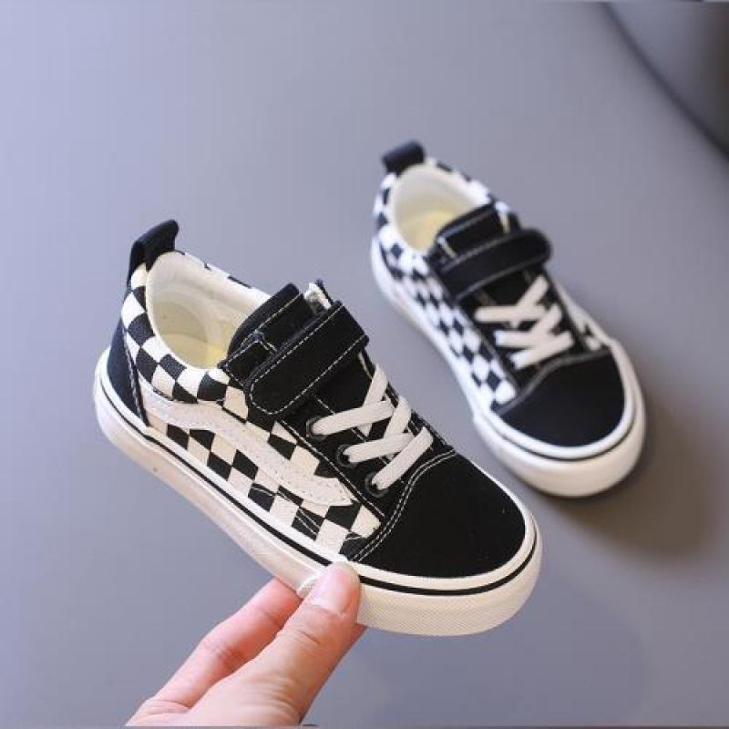 2025 spring and autumn new children's canvas shoes boys low-top casual board shoes girls cloth shoes baby casual shoes tide
