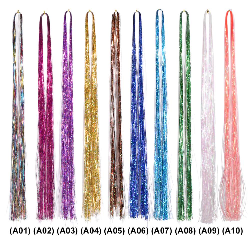 Hair Extensions Shiny Fairy Hair Tinsel Sparkling Tinsel for Women Girls Hair Accessories for Cosplay Party