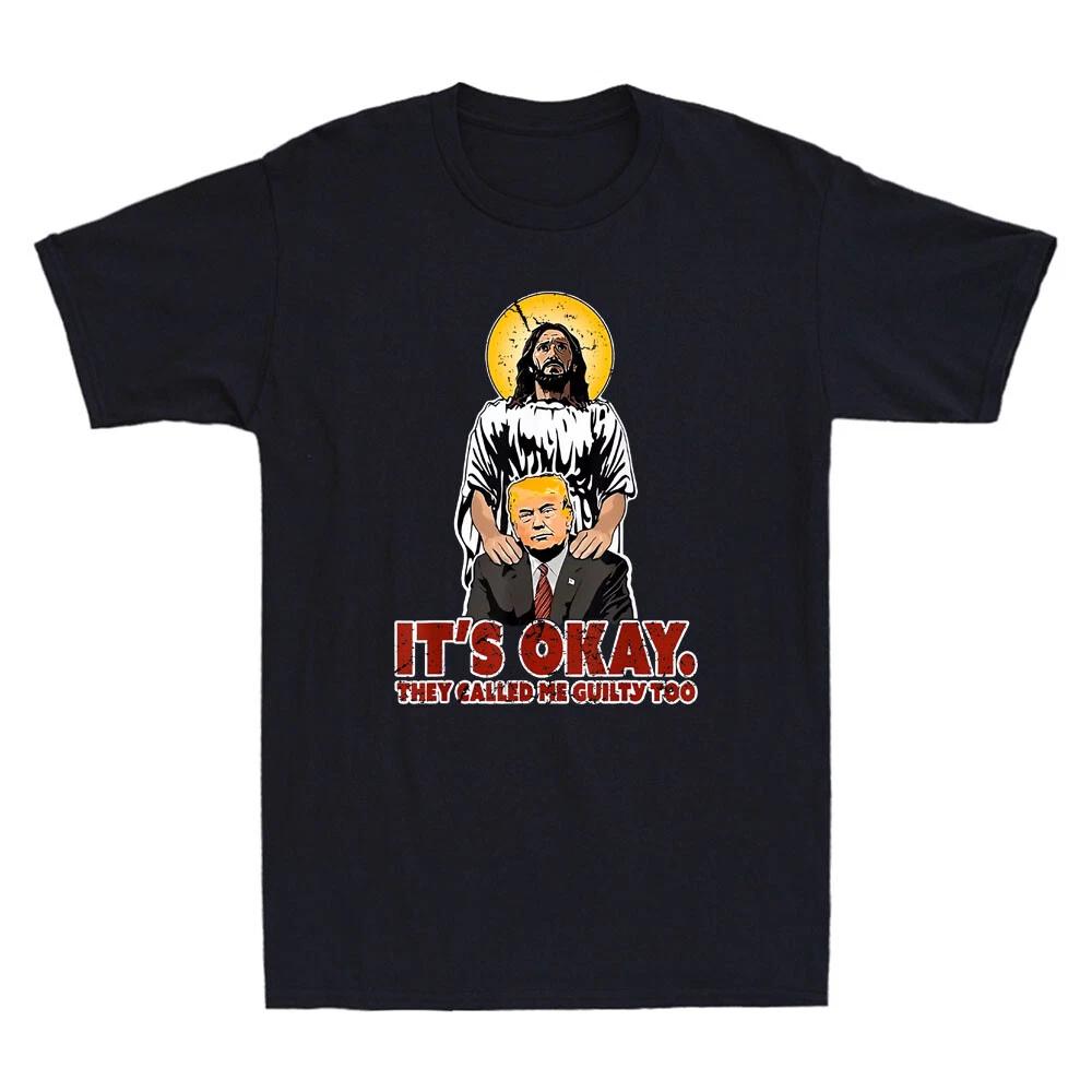 It s Okay They Called Me Guilty Too Jesus Comforts Man Funny Meme Men s T-Shirt S