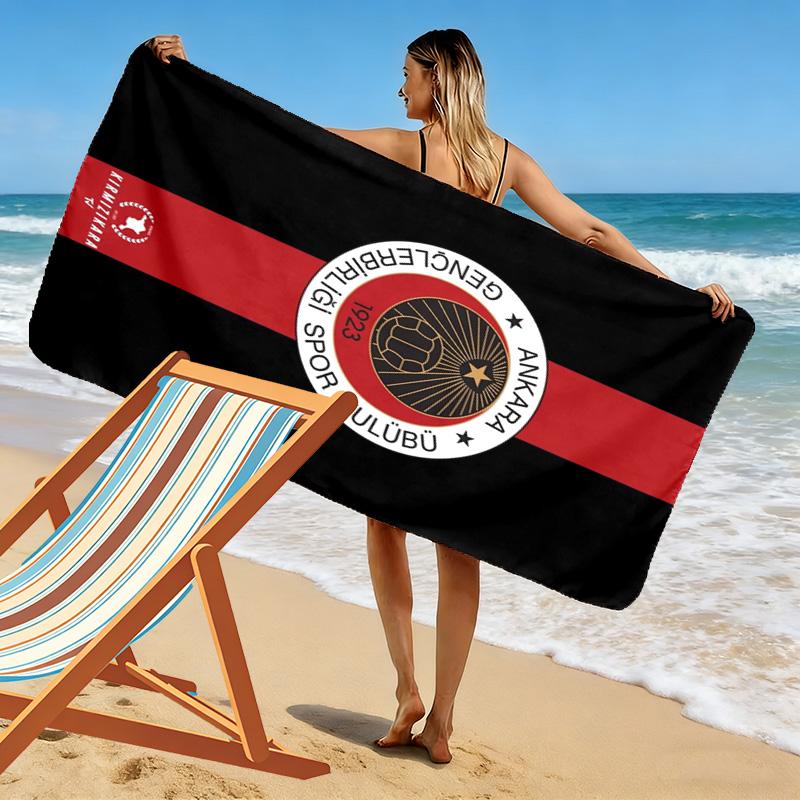 Gençlerbirliği Print Beach Towel, Large Soft Quick Dry Towel for Beach Camping Swimming