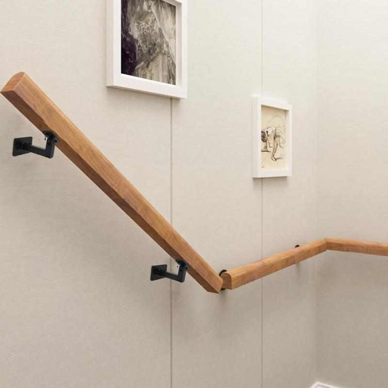 Verstellbare Handlaufhalterung Wandmontierte Treppengeländerhalterungen mit Montagehardware für Treppen, Schlafzimmer, Flure