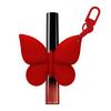 Lippenstifthalter mit elastischer Silikontasche Schlüsselanhänger Schmetterlingsform Lippenstift-Träger für dünne Lippenbalsam- und Lipgloss-Tuben