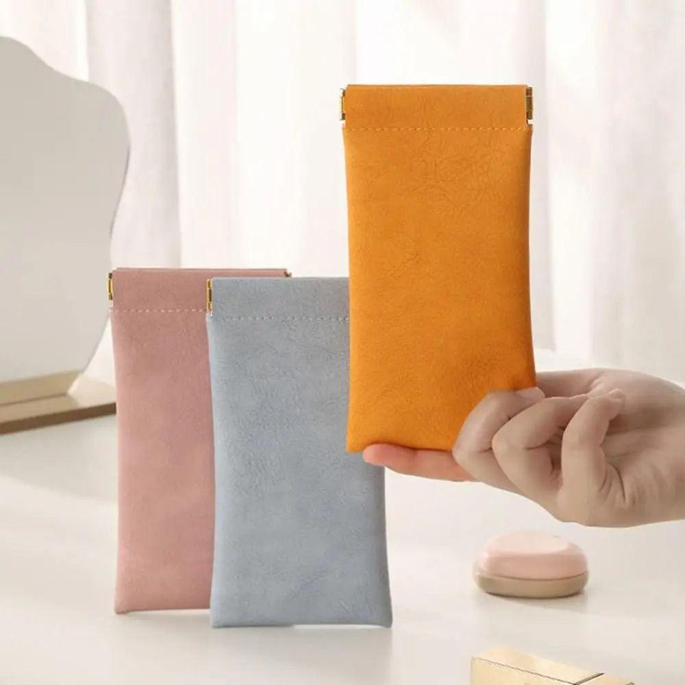 New Cortex Texture Glasses Storage Bag Shrapnel Mouth Automatic Closed Glasses Bag 18×9cm Glasses Case