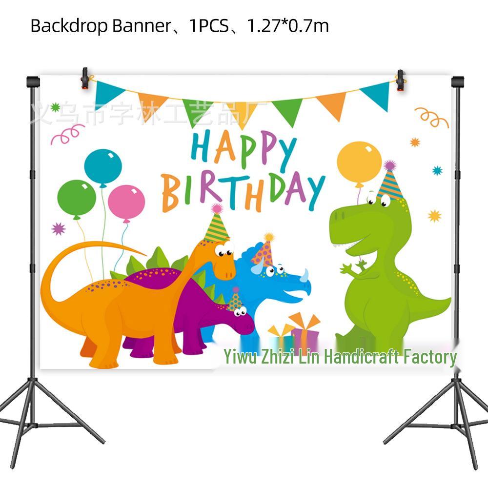 Dinosaur Party Tableware Set - Disposable Plates, Napkins, Tablecloth