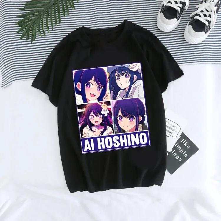 Women T-shirt Manga Anime Oshi No Ko Harajuku Ullzang T Shirt Female Ai Ruby Akane Aquamarine Hoshino Clothes Tops