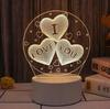 A small gift for Valentine's Day 3D lamp with the inscription I love YOU on USB 3 modes
