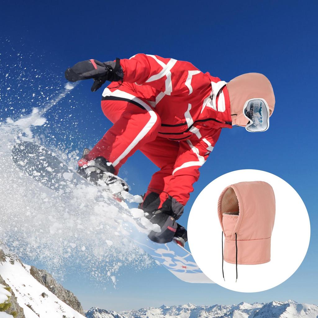 Ski Face Cover Waterproof Neck Warmer Winter Adjustable Skiing Hooded Hat For Runners Cyclists Women Motorcycle Cycling