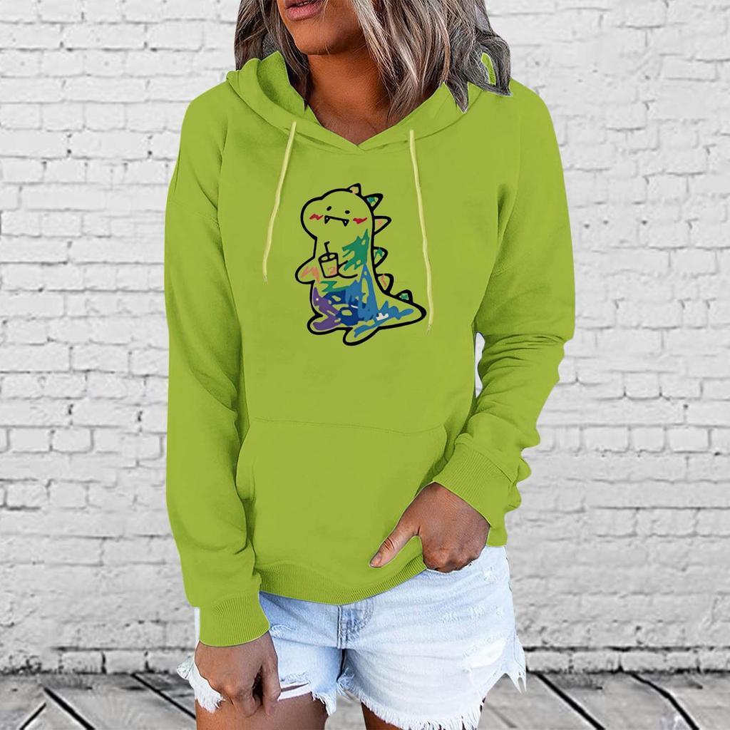 Women Ladies Girls Boys Anime Cartoon Printing Hooded Velvet Thickened Plus Size Sweater Tops