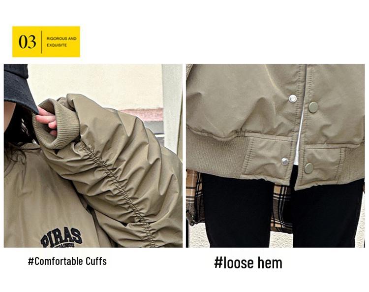 2025 Girls' Spring/Autumn Baseball Jacket - Trendy Children's Fashion Coat