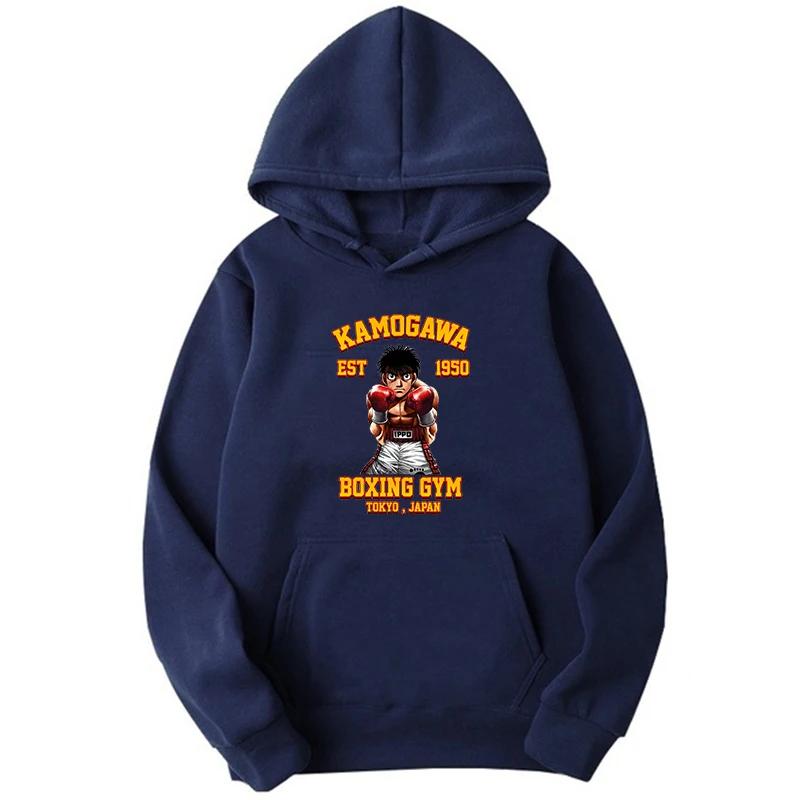 2024 Hot Sale Men Hoodie No Ippo Kamogawa Boxing Gym Printed Men Women Vintage Casual Sweatshirt Unisex Long Sleeve Pullovers