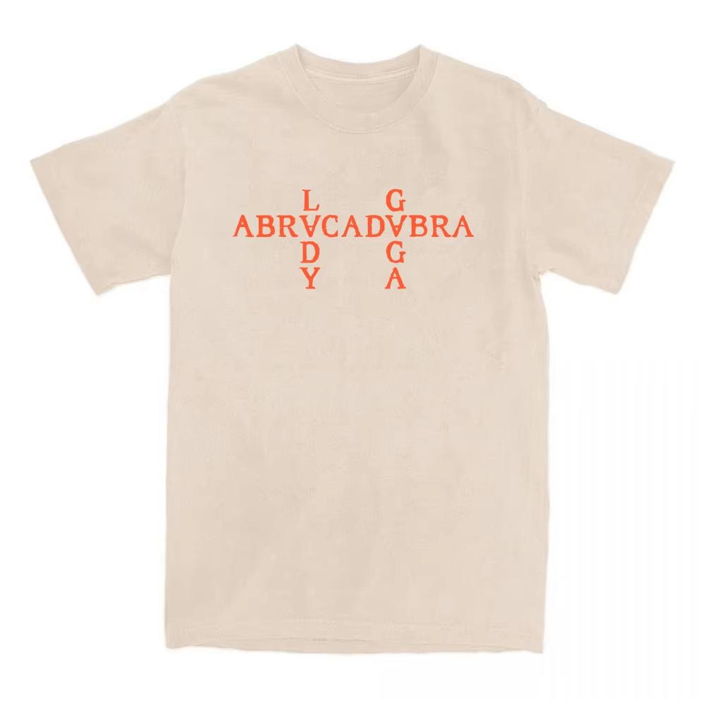 

Abracadabra Lady Gaga Mayhem Album T Shirts Short Sleeve Round Neck Mens Women Tshirt Cotton Tees Casual Hip Hop Streetwears S