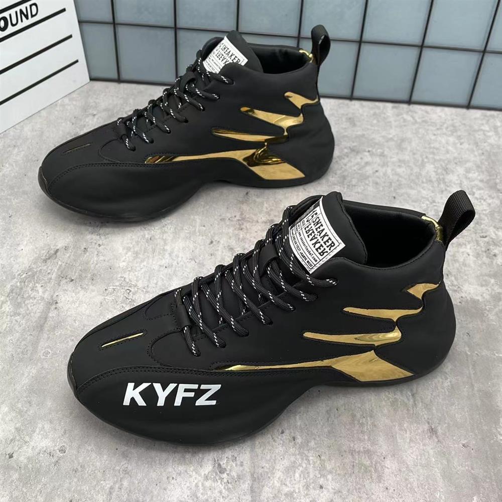 Frühlings-Vielseitige High-Top Freizeitschuhe mit Innenhöhe-erhöhenden Dad-Schuhen Modische Geschlossensohlige Schuhe für Herren